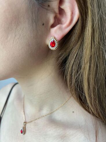 Txibikn 4 قطع أزياء أنيقة قطرات المياه الكريستال قلادة القرط سوار خاتم مجوهرات مجموعة للنساء زوجة حفل زفاف حفلة التخرج هدايا عطلة in Kuwait