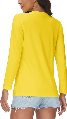 MAGCOMSEN Women's Long Sleeve Shirts UPF50+ Sun Protection Quick Dry Shirts for Hiking Atheltic Workout Rash Guard Tops in Saudi Arabia