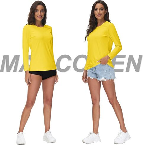 MAGCOMSEN Women's Long Sleeve Shirts UPF50+ Sun Protection Quick Dry Shirts for Hiking Atheltic Workout Rash Guard Tops in Saudi Arabia