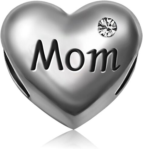 JMQJewelry أمي القلب الحب عيد الميلاد جوهرة يناير-ديسمبر شهر المرأة الخرز السحر للأساور ابن ابنة مجوهرات in Saudi Arabia