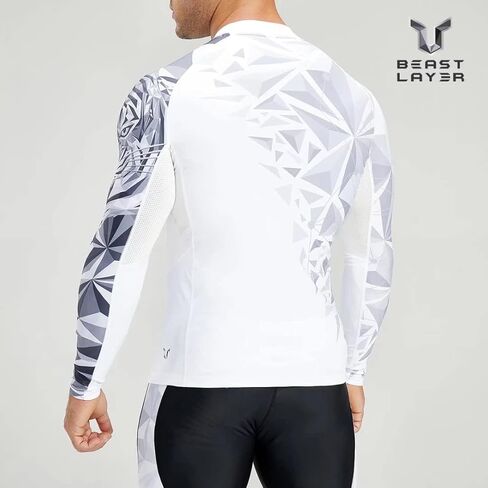 واقي ADOREISM للرجال سريع الجفاف بعامل حماية من أشعة الشمس 50+ للحماية من الشمس وأكمام طويلة مضغوطة BJJ Rash Guard in Kuwait