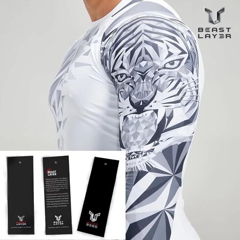 واقي ADOREISM للرجال سريع الجفاف بعامل حماية من أشعة الشمس 50+ للحماية من الشمس وأكمام طويلة مضغوطة BJJ Rash Guard in Kuwait