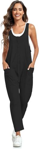 بذلة نسائية كاجوال من BKRIVE بدون أكمام وحزام أوسع وزر سفلي فضفاض وسروال طويل مع جيوب in Kuwait