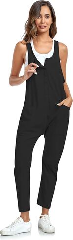 بذلة نسائية كاجوال من BKRIVE بدون أكمام وحزام أوسع وزر سفلي فضفاض وسروال طويل مع جيوب in Kuwait