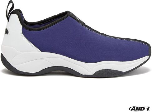 AND1 Too Chillin Slip On Shoes for Men, Off Court Retro Basketball Shoes Mens Slip On Sneakers - Size 7-16, Black, White, Navy Blue, Red in Saudi Arabia