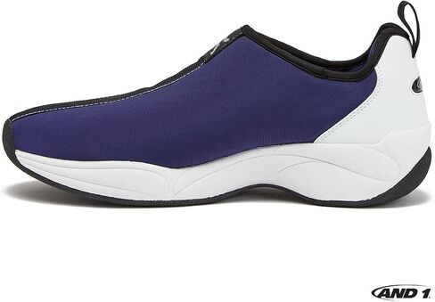 AND1 Too Chillin Slip On Shoes for Men, Off Court Retro Basketball Shoes Mens Slip On Sneakers - Size 7-16, Black, White, Navy Blue, Red in Saudi Arabia