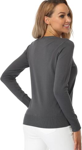 Fuinloth Women's Sweater, Lightweight Crewneck Long Sleeve Pullover in Kuwait