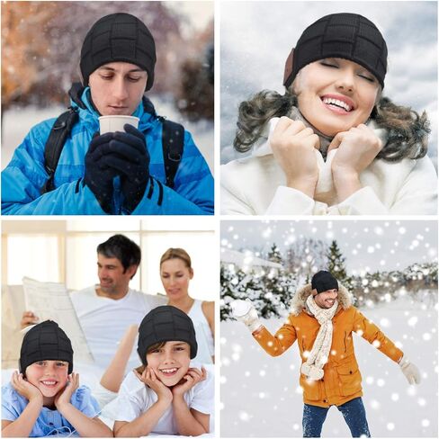 Bluetooth Beanie Hat Christmas Stocking Stuffers Unique Gifts for Men Women Black in Kuwait