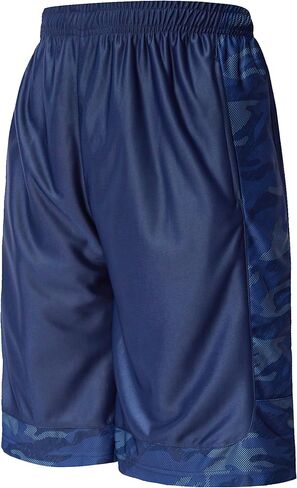 URBEX Men's Long Athletic Basketball Shorts with Pockets Running Gym Workout Sport Shorts in Kuwait