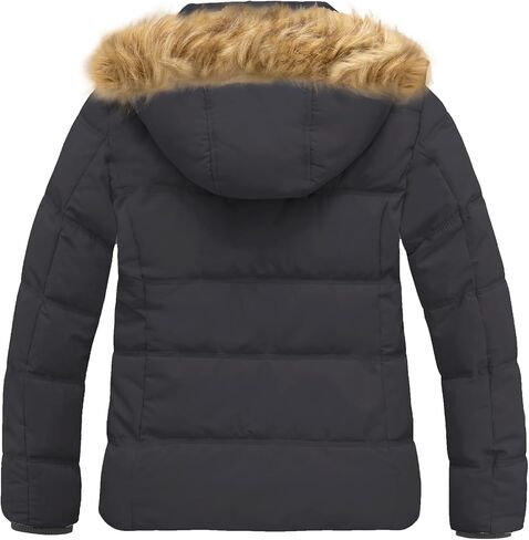Wantdo Women's Plus Size Winter Coat Quilted Thicken Puffer Jacket with Removable Hood in Saudi Arabia