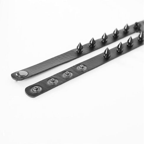 MILAKOO Punk Black Choker Gothic Spiked Rivets for Women Men with Charm Pendant Leather Necklace in Kuwait