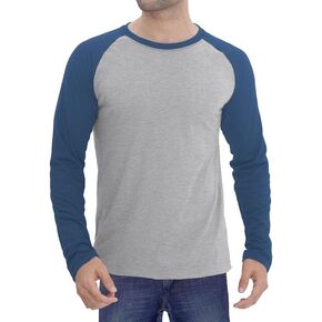 Decrum Raglan Shirt Men - Soft Sports Jersey Long Sleeve Baseball Shirts for Men