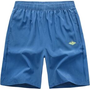 Men's Quick Dry Running Shorts Lightweight Gym Workout Shorts with Zipper Pockets