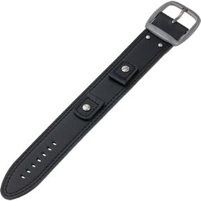 Hadley-Roma Men's MSM912RA-180 18-mm Black Genuine Leather Watch Strap in Kuwait