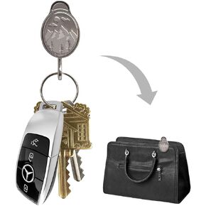 سلسلة مفاتيح Lucky Line Purse Charm، مشبك مفاتيح نسائي للمحفظة، ماندالا (49501) صغير