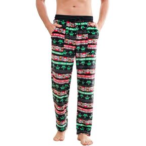 Karlywindow Mens Christmas Pyjama Pants PJ Graphic Lounge Pants Sleep Bottoms Drawstring Sleepwear Holiday Casual Pant