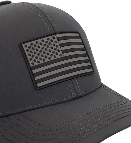 Dumont Supply - قبعة العلم الأمريكي، منقار منحني، قبعة Snapback للأداء، قبعة بيسبول مقاومة للماء، للرجال والنساء in Kuwait