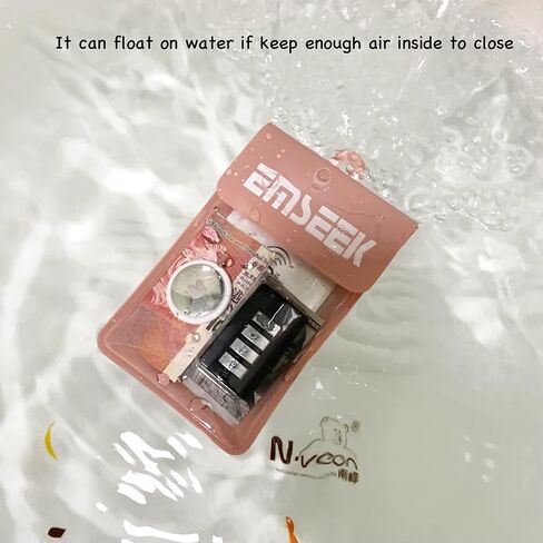 EMSEEK Waterproof Wallet Waterproof Car key Fob Holder Pouch Surf Dry case Bag For Key Cash Credit Card ID Badge Fishing License (Black) in Kuwait