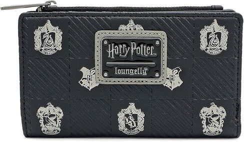 محفظة Loungefly x Harry Potter Hogwarts Houses Crests ثنائية الطي in Kuwait