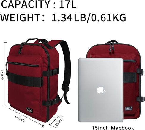 حقيبة ظهر Rangeland New Business Trip سعة 21 لترًا معتمدة من الطيران، يمكن حملها على الكمبيوتر المحمول Daypack مقاس 15 بوصة، ورياضة السفر والتنقل في صالة الألعاب الرياضية، باللون الأسود بالكامل in Saudi Arabia