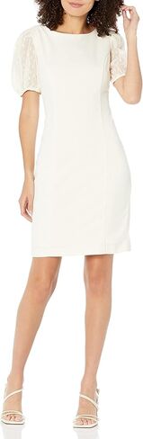 فستان نسائي من DKNY مصنوع من الكريب ومشبك Lurex شيفون متعدد الوسائط in Kuwait