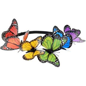 Vividsun Women Butterfly Headband Halloween Cosplay Bohemian Wedding Headpiece Photo Props