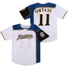 قميص بيسبول رجالي من Rainbow Hawk رقم 11Ohtani جيرسي Hokkaido Nippon-Ham Fighters الصيفي