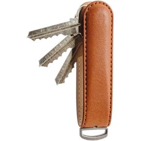 Jibbon Italian Leather Key Organizer |Marine Grade 316 Stainless Steel Leather Keychain -Key Holder Hold UpTo 9 Standard Keys in Saudi Arabia