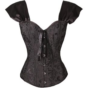 bslingerie® Womens Costume Princess Rushed Sleeve Bustier Corset Top