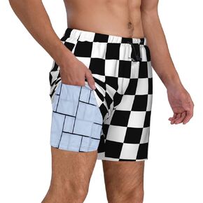 feelacle Mens Swim Trunks with Compression Liner Quick Dry 5.5 Inch Swimming Board Shorts Swimwear Bathing Suit in Kuwait