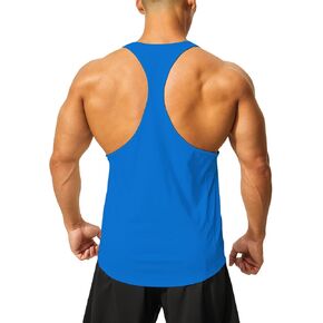 DEMOZU Men's Y Back Stringer Tank Top Bodybuilding Muscle Workout Athletic Running Beach Gym Tank Top 1 or 3 Pack