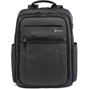 Travelpro Crew Executive Choice 3 Large Backpack Fits Up to 15.6 Laptops and Tablets, USB a and C Ports, Men and Women, Jet Black