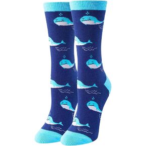 HAPPYPOP Funny Bee Socks Bee Gifts Crazy Sea Turtle Socks Gifts Octopus Otter Book Lovers for Women