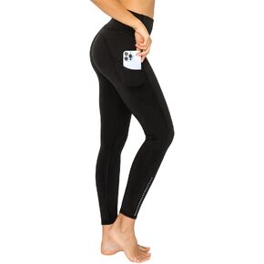 Leggings Depot Women's High Waisted Reflective Yoga Pants with Pockets Athletic Leggings in Saudi Arabia