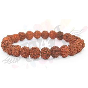 IS4A Genuine Himalayan Five Face Rudraksha Seeds Tibetan Wrist Bracelet Meditation Beads Prayer Charm Bracelets in Kuwait
