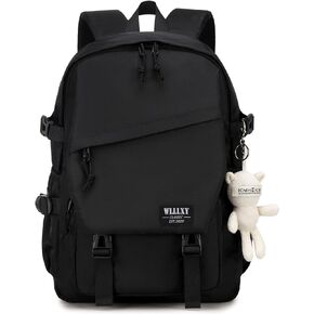 College School Bag for Men Women Laptop Backpack 15.6 Inch Anti Theft Travel Daypack Large Elementary Middle High Bookbags for Teens Girls Boys Students-Large,black