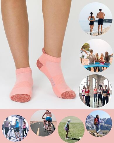 Ｋ・ＮＩＶＥ Ankle Running Socks For Womens Athletic No Show Socks Cushioned Sole Socks 6 Pairs in Saudi Arabia