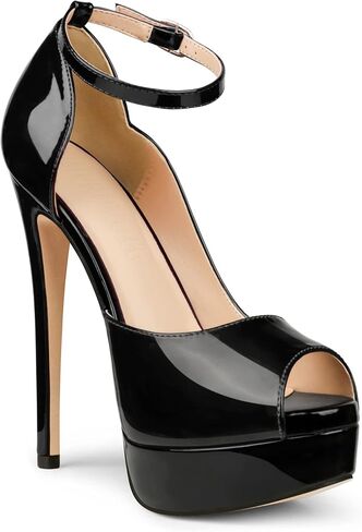 MERUMOTE Women's Platform Stiletto Heels Shoes Peep Toe Pumps 6 inch Heels for Dress Wedding Party in Kuwait