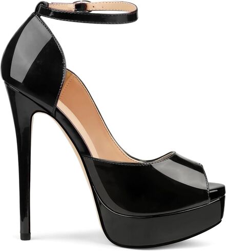 MERUMOTE Women's Platform Stiletto Heels Shoes Peep Toe Pumps 6 inch Heels for Dress Wedding Party in Kuwait