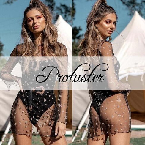 Protuster فستان نسائي من شبكة صيد السمك ملابس داخلية ملابس داخلية مرنة من الدانتيل الأسود قميص بادي دولز شبكي مرصع بأحجار الراين فستان قصير بدلة للجسم in Saudi Arabia