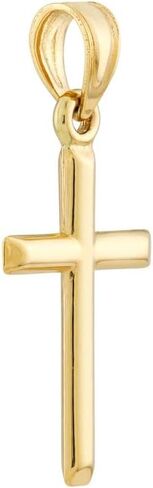 JEWELHEART 14K Real Gold Cross Pendant - Classic Small Cross Pendant Charm - Religious 14K Yellow Gold Jewelry For Men Women Boys Girls in Saudi Arabia