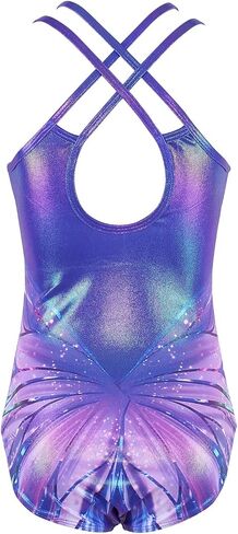 MODAFANS Gymnastics Leotards for Girls Sparkly Ballet Dance Unitards Biketards Tumbling Shorts Cross Back Activewear in Saudi Arabia