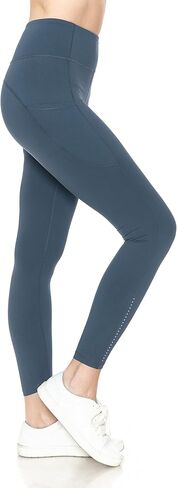 Leggings Depot Women's High Waisted Reflective Yoga Pants with Pockets Athletic Leggings in Kuwait