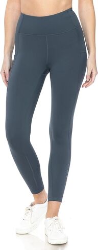 Leggings Depot Women's High Waisted Reflective Yoga Pants with Pockets Athletic Leggings in Kuwait