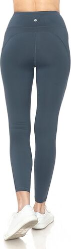 Leggings Depot Women's High Waisted Reflective Yoga Pants with Pockets Athletic Leggings in Kuwait