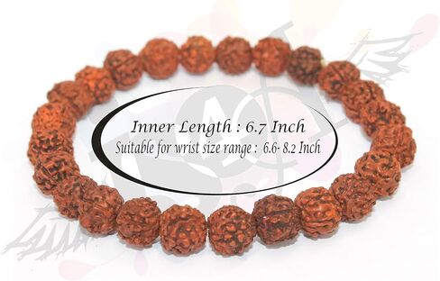 IS4A Genuine Himalayan Five Face Rudraksha Seeds Tibetan Wrist Bracelet Meditation Beads Prayer Charm Bracelets in Kuwait