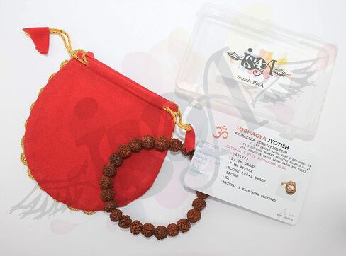 IS4A Genuine Himalayan Five Face Rudraksha Seeds Tibetan Wrist Bracelet Meditation Beads Prayer Charm Bracelets in Kuwait