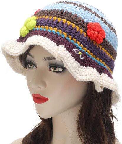 ZLYC Women Winter Bucket Hat Fashion Knit Cloche Hat Solid Color Warm Crochet Cap in Kuwait
