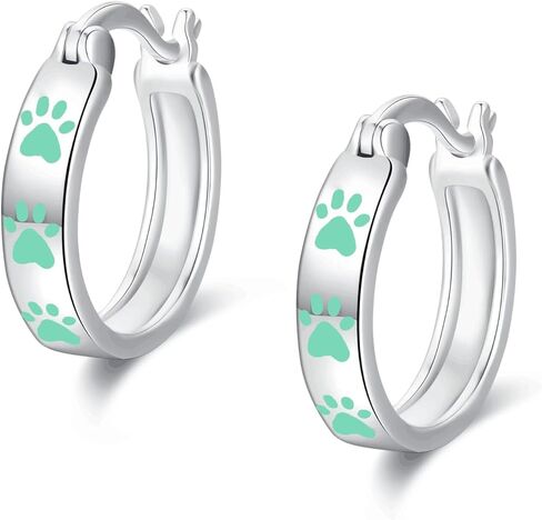 أقراط مخالب من الفضة الإسترلينية عيار 925 على شكل مخلب حيوان القط والكلب والقطط والكلب مجوهرات هدايا للنساء والفتيات in Kuwait