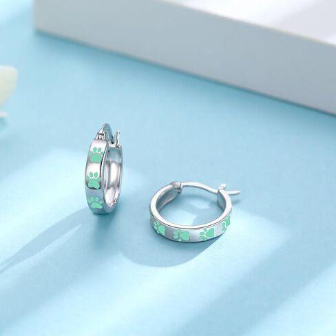 أقراط مخالب من الفضة الإسترلينية عيار 925 على شكل مخلب حيوان القط والكلب والقطط والكلب مجوهرات هدايا للنساء والفتيات in Kuwait